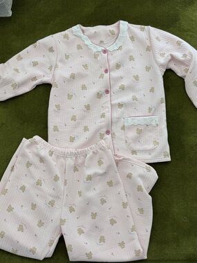 Made in Korea Women’s Pink Bear Print Pajama Set